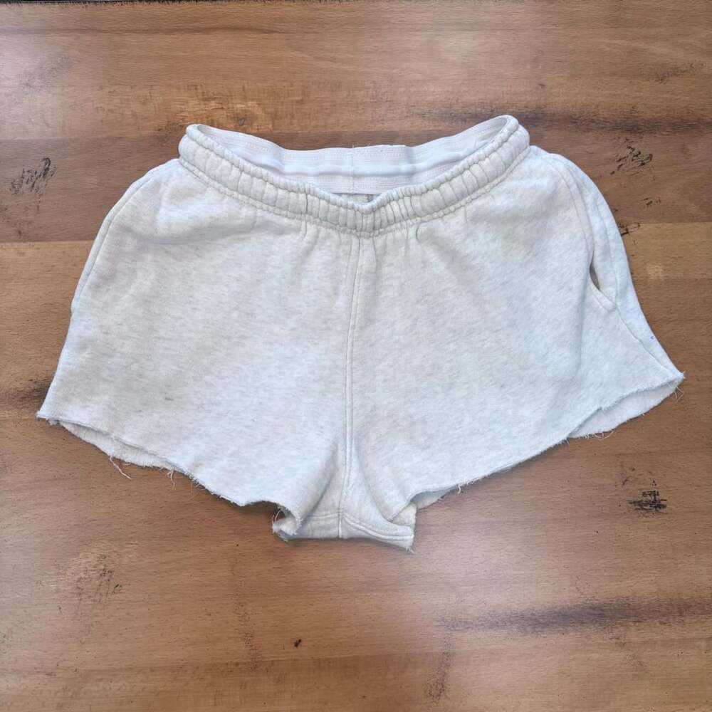 Wild Fable Light Gray Fleece Raw Hem Sweat Shorts